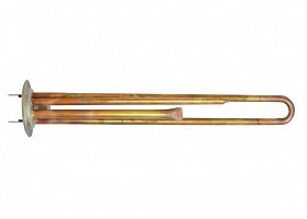 Нагревательный элемент Ресо RF64 1,3 кВт.(нерж.) M4 под анод (L-250мм, 2 трубки для термостата и термозащиты) фланец 64 мм.